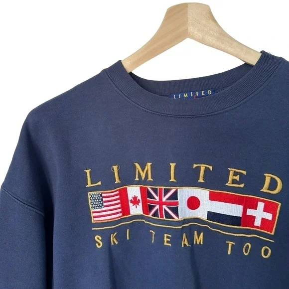 VINTAGE STYLE LIMITED TOO SKI TEAM  CREWNECK SWEATER, US M - Picture 5 of 7